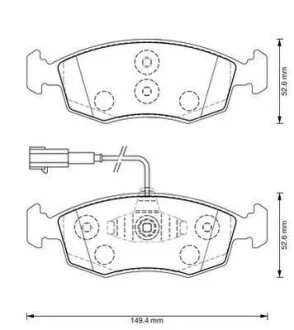 FIAT гальмів.колодки передн.500,Punto 09- Jurid 573367J
