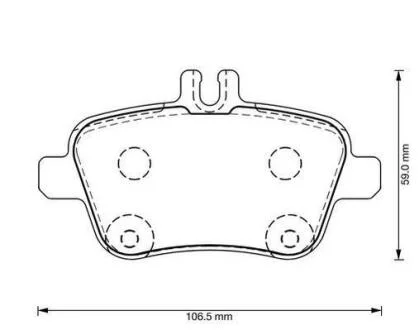 Гальмівні колодки задні Mercedes A-Class, B-Class, CLA, SLK / Infiniti Q30, QX30 Jurid 573370J