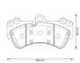 Тормозные колодки передние (16.6 мм) (система BREMBO) VW Touareg 02-10 Jurid 573376J (фото 1)