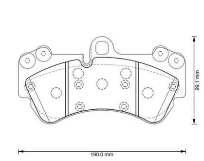 Тормозные колодки передние (16.6 мм) (система BREMBO) VW Touareg 02-10 Jurid 573376J