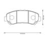 Колодки тормозные передние (17 мм) (система AKEBONO) Nissan Qashqai X-Trail 07- Jurid 573379J (фото 1)