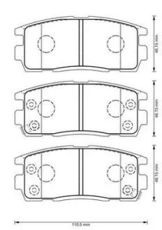 Колодки тормозные дисковые задние Chevrolet Captiva Opel Antara 2.0D/2.4/3.2 06- Jurid 573386J