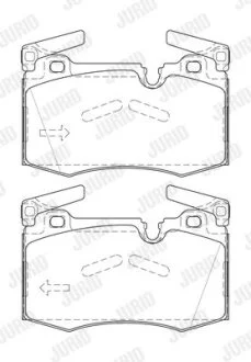Гальмівні колодки, дискові Jurid 573423J