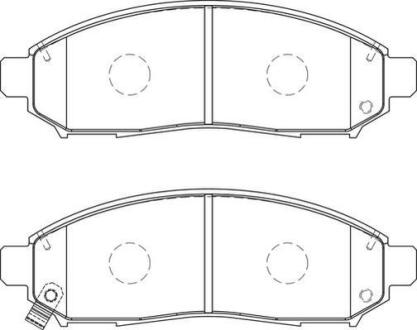 Тормоз колод перед 163.8x54.1x16.5 Nissan Leaf Navara Pathfinder 2.5DCI +4WD 05- Jurid 573431J