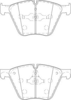 Тормозные колодки передние (система ATE) BMW X5 (E70/F15/F85) X6 04-19 Jurid 573457J