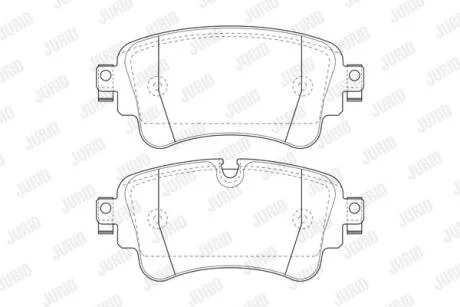 Комплект гальмівних накладок, дискове гальмо Jurid 573629J