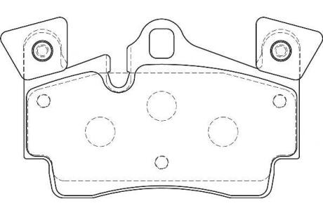 Тормозные колодки задние (16.4мм) (система BREMBO) Audi Q7 Porsche Cayenne 02-12 Jurid 573638J