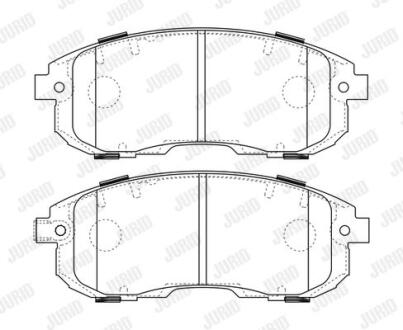 Гальмівні колодки передні Suzuki SX4 / Nissan NissanCube / Fiat Sedici Jurid 573646J