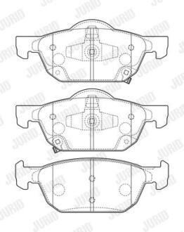 Гальмівні колодки передні Honda Civic IX, X Jurid 573670J
