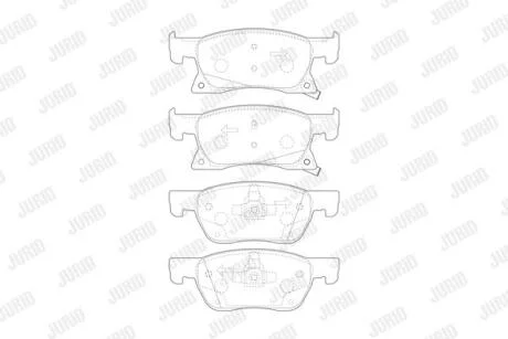 Гальмівні колодки передні Opel Astra K / Vauxhall Jurid 573701J