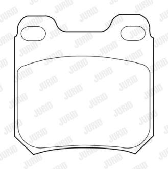 Гальмівні колодки задні Opel Vectra B, Astra, Omega / Saab 900 Jurid 573709J