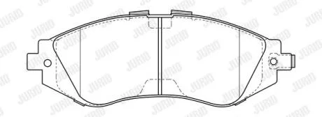 CHEVROLET гальмівні колодки передн.Lacetti, Epica 2.0 Jurid 573718J