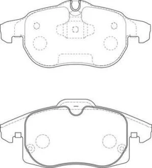 Гальмівні колодки передні Opel Astra H, Vectra C, Zafira / Chevrolet / Saab 9-3 Jurid 573723J