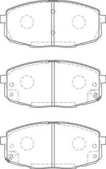 Тормозные колодки передние (16.7 мм) (система MANDO) Hyundai i30 Kia CEE\'D 02- Jurid 573730J