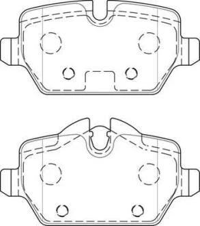 Тормозные колодки задние (17 мм) (система TRW) BMW 1 (E81/E87/F20) 07-15 Jurid 573755J