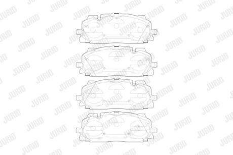 Гальмівні колодки передні Audi A4, A5, A6, A7, A8, E-Tron, Q5, Q7 (2015>) / VW Touareg Jurid 573773J