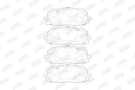 Гальмівні колодки передні Audi A4, A5, A6, A7, A8, E-Tron, Q5, Q7 (2015>) / VW Touareg Jurid 573773J