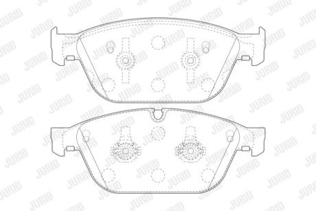 Тормозные колодки передние (20 мм) (система ATE) Audi A8 D4 Q5 09-18 Jurid 573775J