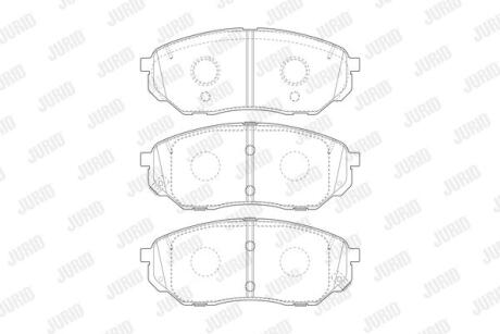Гальмівні колодки передні HYUNDAI Santa Fe / KIA Sorento Jurid 573782J