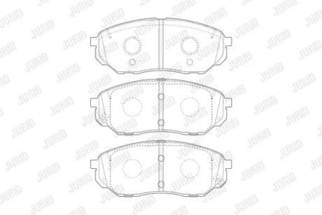 Колодки тормозные передние (17 мм) (система AKEBONO) Santa Fe Sorento 15-20 Jurid 573782J