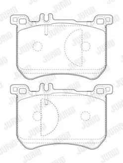 Тормозные колодки передние (18 мм) (система BREMBO) MB (R231/W222) 12- Jurid 573797J