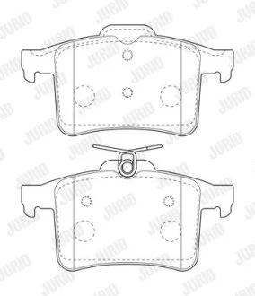 Комплект гальмівних накладок, дискове гальмо Jurid 573800J