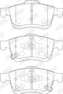 Комплект гальмівних накладок, дискове гальмо Jurid 573806J