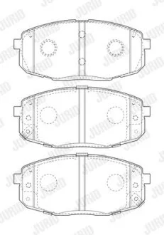 Гальмівні колодки, дискові Jurid 573813J