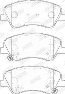 Тормозные колодки передние Hyundai Accent, i30, Kia Rio 11- Jurid 573815J