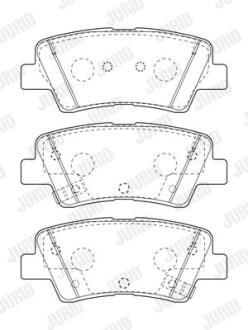 Гальмівні колодки задні Hyundai Accent V, Ioniq, Tucson, i20 II, ix35 / KIA Niro, Rio IV, Sportage I Jurid 573816J