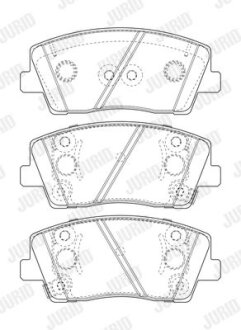 Комплект гальмівних накладок, дискове гальмо Jurid 573820J