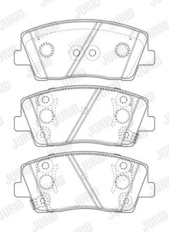 Комплект гальмівних накладок, дискове гальмо Jurid 573820J