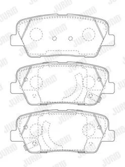 Тормозные колодки задние Hyundai Santa Fe, Kia Sorento 09- Jurid 573823J