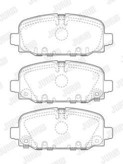 Колодки тормозные задние (18 мм) (система TRW) Jeep Compass 17- Jurid 573824J