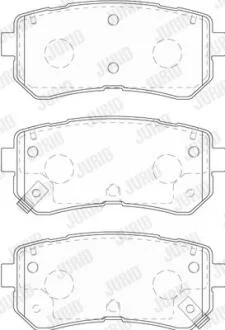 Колодки тормозные задние (15.5 мм) (система MANDO) Hyundai Accent ix35 KIA 04- Jurid 573830J