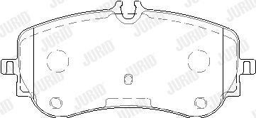 Тормозные колодки задние (18.8 мм) (система CBI) VW Amarok Crafter 10- Jurid 573832J