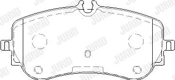 Тормозные колодки задние (18.8 мм) (система CBI) VW Amarok Crafter 10- Jurid 573832J