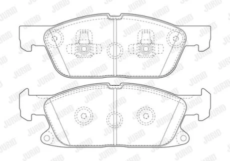 Гальмівні колодки, дискові Jurid 573837J