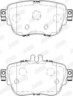 Тормозные колодки задние (16.6 мм) (система TRW) MB (C238/C257/W213) 16- Jurid 573843J