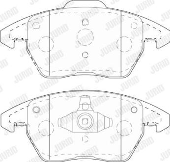 Гальмівні колодки передні Audi A1 / VW Beetle, Jetta IV, Polo V / Seat Ibiza IV Jurid 573852J