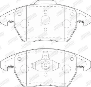 Гальмівні колодки передні Audi A1 / VW Beetle, Jetta IV, Polo V / Seat Ibiza IV Jurid 573852J