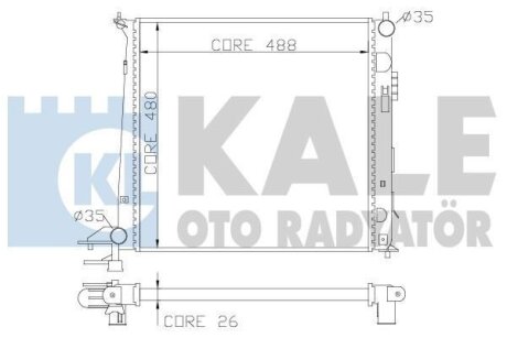 Радіатор охолодження ix35,Sportage 1.7/2.0CRDi 10- Kale 341960
