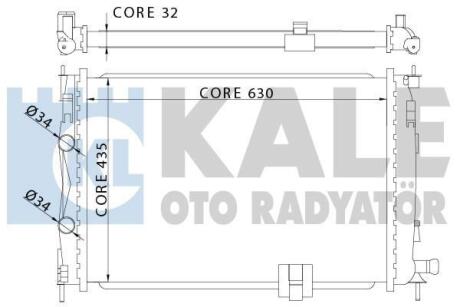 Радіатор охолодження двигуна Kale 342060