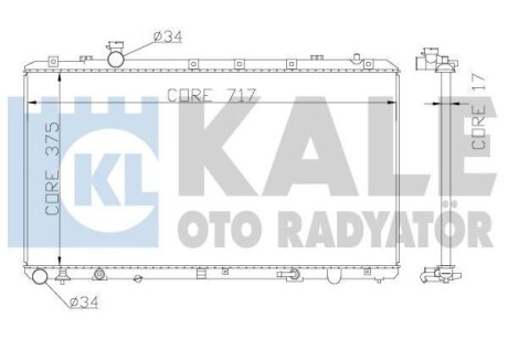 Радіатор охолодження двигуна Suzuki SX4 (06-15) АКПП, 1.6 VVT OTO RADYATOR Kale 342120