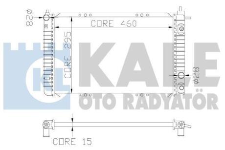 Радіатор охолодження двигуна Kale 342260