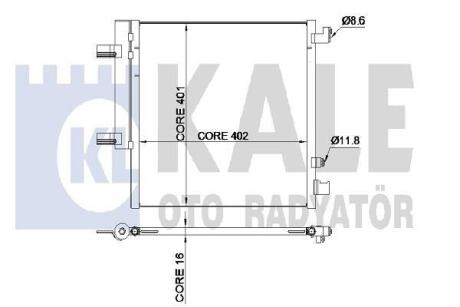 CHEVROLET Радіатор кондиціонера (конденсатор) Spark 1.0/1.2 10- Kale 342515