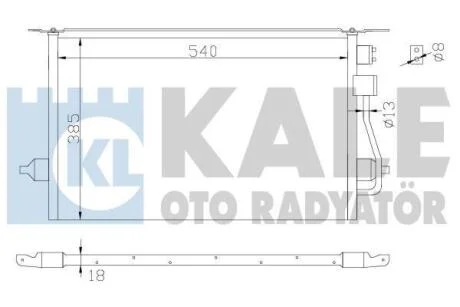 Радіатор кондиціонера (конденсатор) Mondeo II 96- Kale 342880