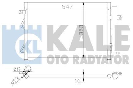 Радіатор кондиціонера Getz 1.5CRDi 05- Kale 342975