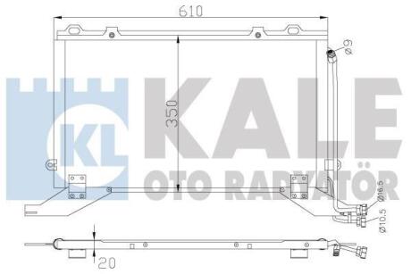 Радіатор кондиціонера (конденсатор) W210 Kale 343045