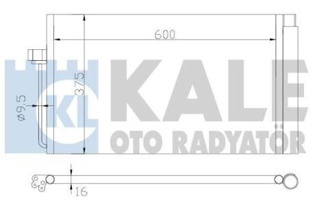 Радіатор кондиціонера (конденсатор) 5 E60,7 E65 Kale 343070